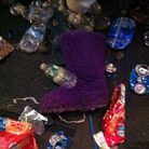 Who wears purple furry boots to a rock show? Who wears purple furry boots to a rock show?