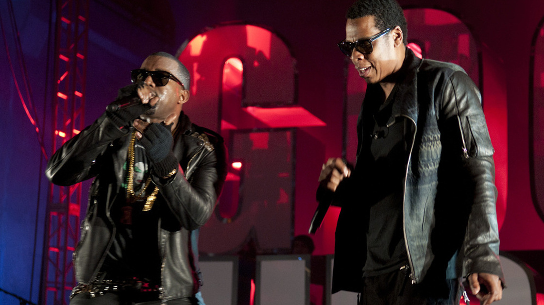 Kanye West and Jay-Z's highly anticipated collaboration made its debut Monday on iTunes.