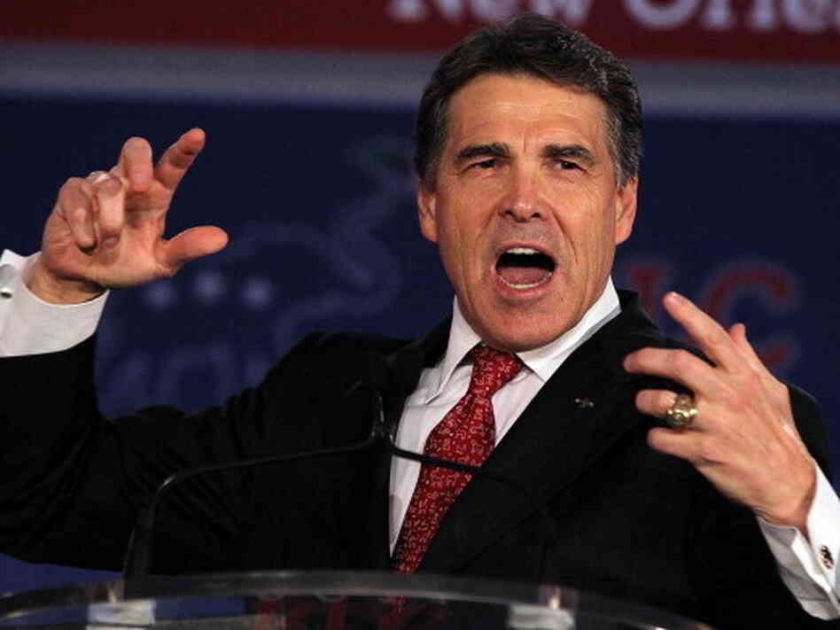 Texas governor Rick Perry speaks on June 18, 2011 in New Orleans, Louisiana. Texas governor Rick Perry speaks on June 18, 2011 in New Orleans, Louisiana.