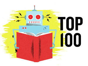 Illustration: Robot reads book Illustration: Robot reads book