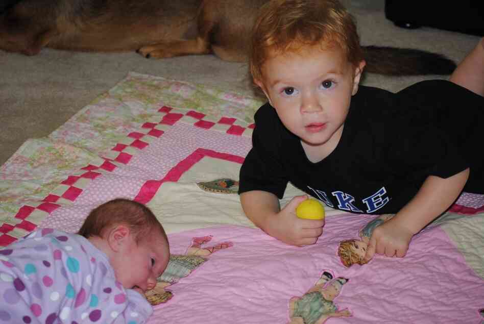 Christy says her 21-month-old son James is starting to show his jealous side toward Diana. He'll throw toys and cups, hit her and try to jump on her. But he's also really sweet — he'll bring her a blanket or pacifier. Christy says her 21-month-old son James is starting to show his jealous side toward Diana. He'll throw toys and cups, hit her and try to jump on her. But he's also really sweet — he'll bring her a blanket or pacifier.