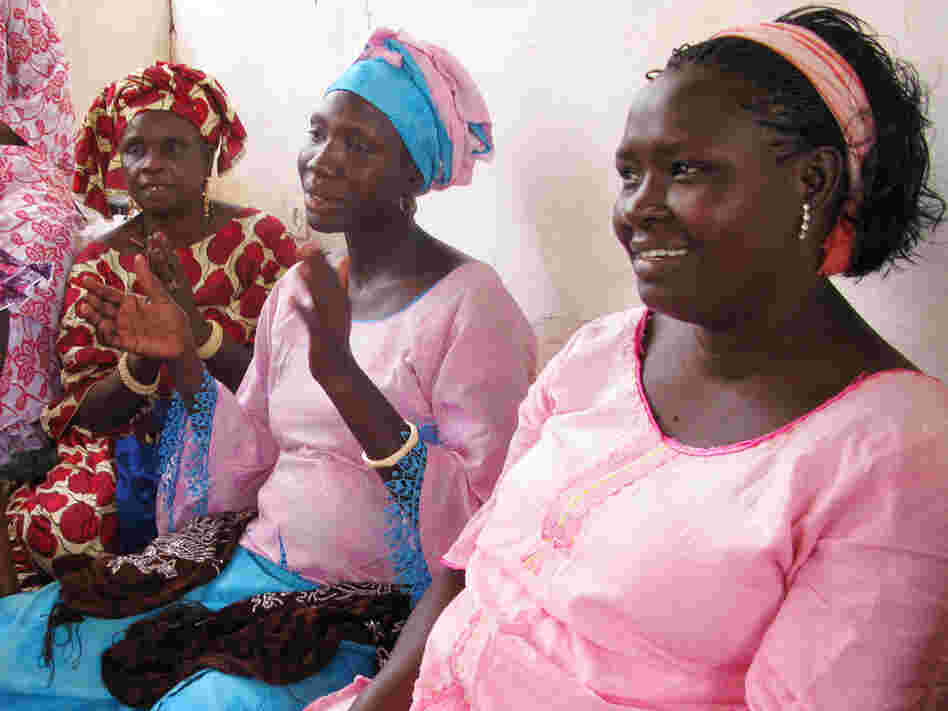 Young women take part in a community health project in the village of Guereo in Senegal. Young women take part in a community health project in the village of Guereo in Senegal.