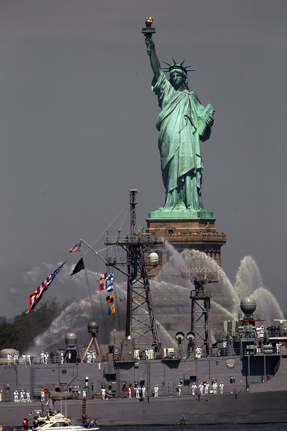 Seen during Fleet Week in May 2011,the Statue of Liberty is scheduled to close for a year of repairs, beginning in October.