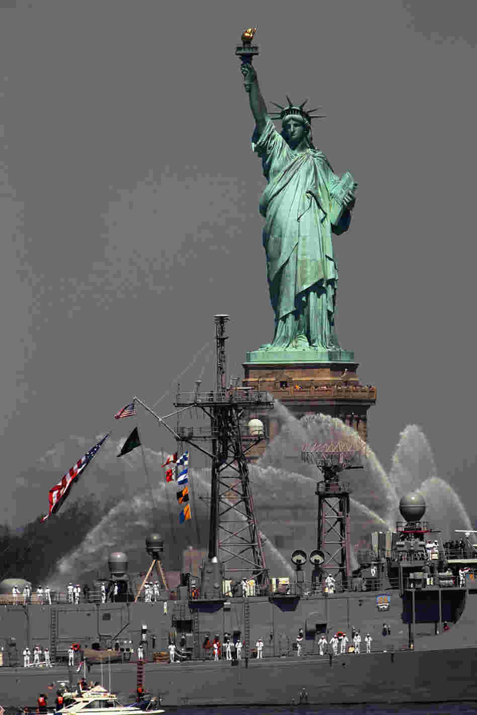 Seen during Fleet Week in May 2011,the Statue of Liberty is scheduled to close for a year of repairs, beginning in October.