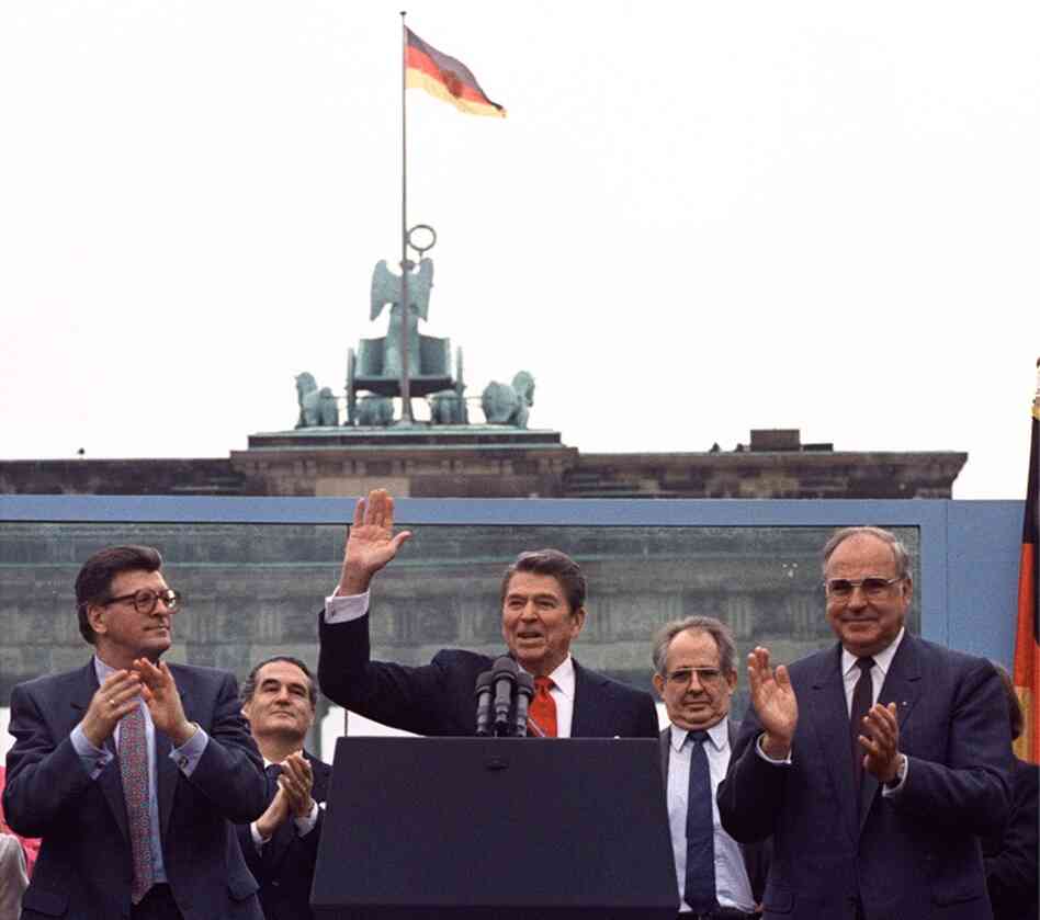 President Ronald Reagan delivered the famous line "Mr. Gorbachev, tear down this wall!' while giving a speech in West Berlin on June 12, 1987. 