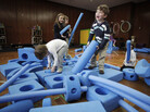 Children play with blue foam building blocks at the Blue School in New York City on March 31. The private preschool was founded by members of the Blue Man Group who wanted to send their own children to a school they felt supported creativity. Children play with blue foam building blocks at the Blue School in New York City on March 31. The private preschool was founded by members of the Blue Man Group who wanted to send their own children to a school they felt supported creativity.