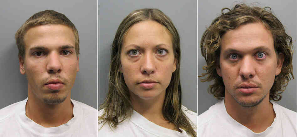 Pueblo County (Colo.) Sheriff's Department photos of (L-R): Ryan Edward Dougherty, Lee Grace Dougherty and Dylan Dougherty Stanley. Pueblo County (Colo.) Sheriff's Department photos of (L-R): Ryan Edward Dougherty, Lee Grace Dougherty and Dylan Dougherty Stanley.