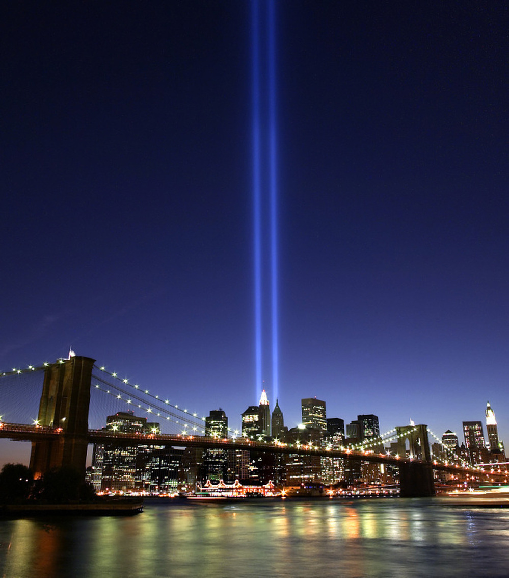 The "Tribute in Light" interim memorial to the World Trade  Center twin towers was first lit six months to the day after the Sept. 11 terrorist attacks. In The Submission, Amy Waldman imagines the controversy surrounding a fictional memorial to the attacks.