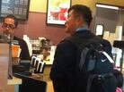 U.S. ambassador to China Gary Locke carries his own backpack and orders his own coffee on Friday Aug. 12 at Seattle-Tacoma International Airport. U.S. ambassador to China Gary Locke carries his own backpack and orders his own coffee on Friday Aug. 12 at Seattle-Tacoma International Airport.