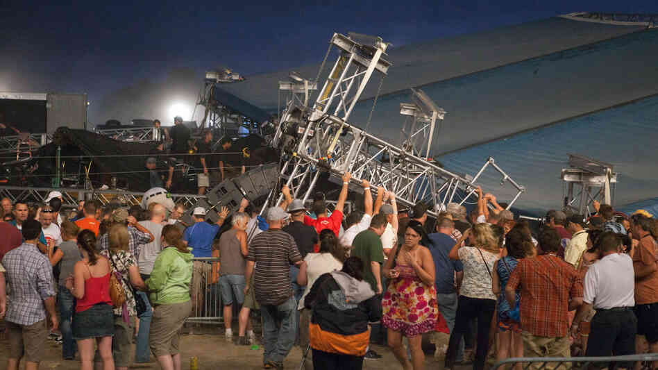 The stage that collapsed under high winds at the Indiana Stage Fair on August 13 killed five people and injured more than 40. The disaster has prompted inquiries into who is responsible for the integrity of temporary stages.
