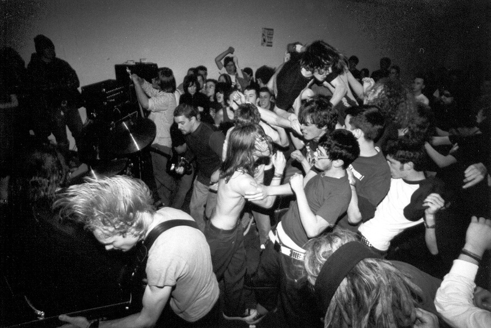 The members of pg. 99 go nuts with fans back in the day.