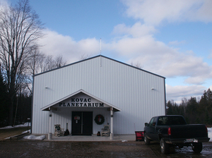 The planetarium is housed in a warehouse structure in Frank Kovac's backyard. This building is one of the few things here that Frank didn't build alone. The planetarium is housed in a warehouse structure in Frank Kovac's backyard. This building is one of the few things here that Frank didn't build alone.