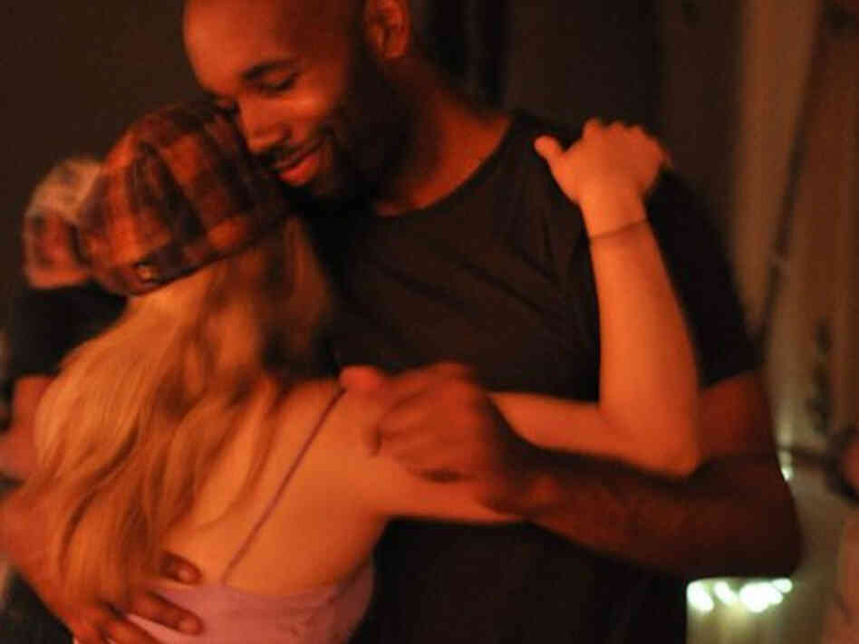 A couple dances at the Polish Club in San Francisco, which hosts a night of blues dancing every Monday.