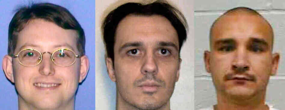 L-R: Jason Baldwin, Damien Echols and Jessie Misskelley. (2007 file photos.) L-R: Jason Baldwin, Damien Echols and Jessie Misskelley. (2007 file photos.)