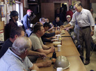 Mitt Romney greets workers at Isaacson Steel in Berlin, N.H., Wednesday, Aug. 17, 2011. Mitt Romney greets workers at Isaacson Steel in Berlin, N.H., Wednesday, Aug. 17, 2011.
