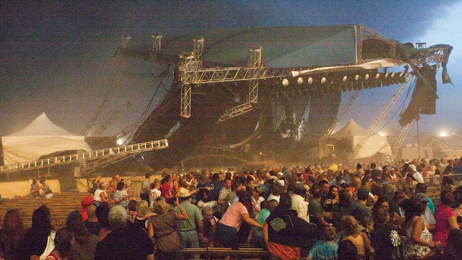 Aug. 13, 2011: A stage collapses at the Indiana State Fair in Indianapolis. Six people have died from the injuries they received. Aug. 13, 2011: A stage collapses at the Indiana State Fair in Indianapolis. Six people have died from the injuries they received.