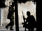 Opposition fighters in Tripoli earlier today (Aug. 22, 2011). Opposition fighters in Tripoli earlier today (Aug. 22, 2011).