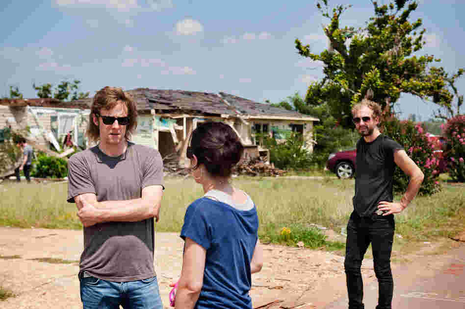 My Morning Jacket guitarist Carl Broemel (left) and Phosphorescent bandleader Matthew Houck (right) talk with Rothman on Crescent Ridge.Houck is from Huntsville, Ala., and talked about the fears he'd felt right after the storms, which affected the whole state. It took him several days to locate his family members by phone and make sure they were OK. All three acts have members who've liv...