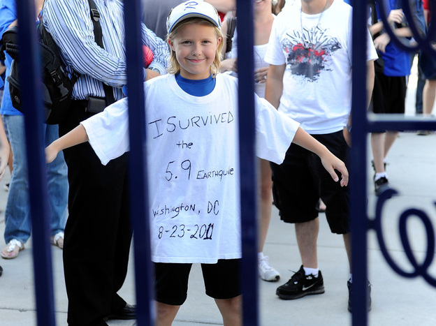 This little girl in Washington, DC survived the August 23, 2011 earthquake just fine.