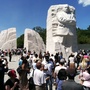 Visitors at the new Martin Luther King, Jr. National Memorial on Tuesday.