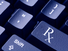 Close-up of the Rx prescription symbol on a computer keyboard. Close-up of the Rx prescription symbol on a computer keyboard.
