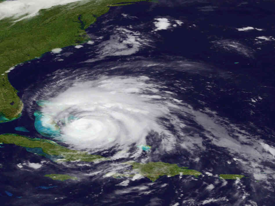 A satellite image showed Hurricane Irene as it raked across the Bahamas on Thursday. A satellite image showed Hurricane Irene as it raked across the Bahamas on Thursday.