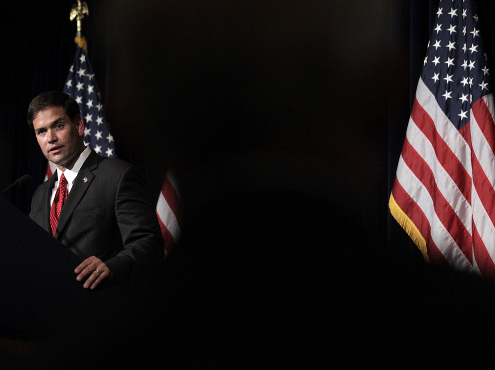 Republican senator Marco Rubio of Florida speaks during the Reagan Forum at the Ronald Reagan Presidential Library in Simi Valley, Calif., Tuesday, Aug. 23, 2011.