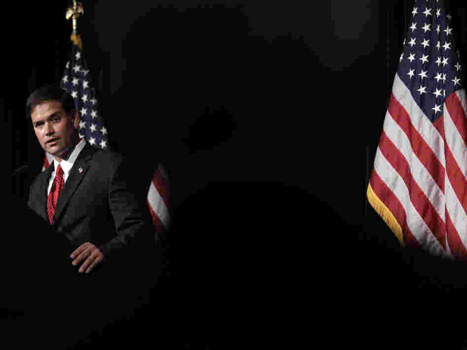 Republican senator Marco Rubio of Florida speaks during the Reagan Forum at the Ronald Reagan Presidential Library in Simi Valley, Calif., Tuesday, Aug. 23, 2011.