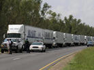 A convoy of Walmart trucks waited to enter New Orleans on Sept. 1, 2005, after the city was battered by Hurricane Katrina. Government agencies said the massive storm taught them that big-box retailers need to be an integral part of hurricane preparation and relief efforts. A convoy of Walmart trucks waited to enter New Orleans on Sept. 1, 2005, after the city was battered by Hurricane Katrina. Government agencies said the massive storm taught them that big-box retailers need to be an integral part of hurricane preparation and relief efforts.