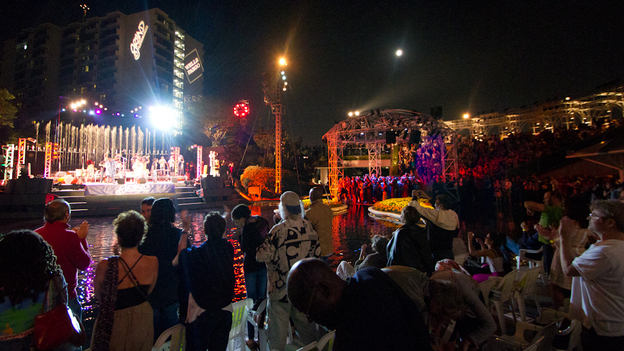 Seun Kuti and the Egypt 80's July 15 show at Grand Performances in Los Angeles. For over 25 years, Grand Performances' free shows have drawn diverse crowds to downtown L.A.