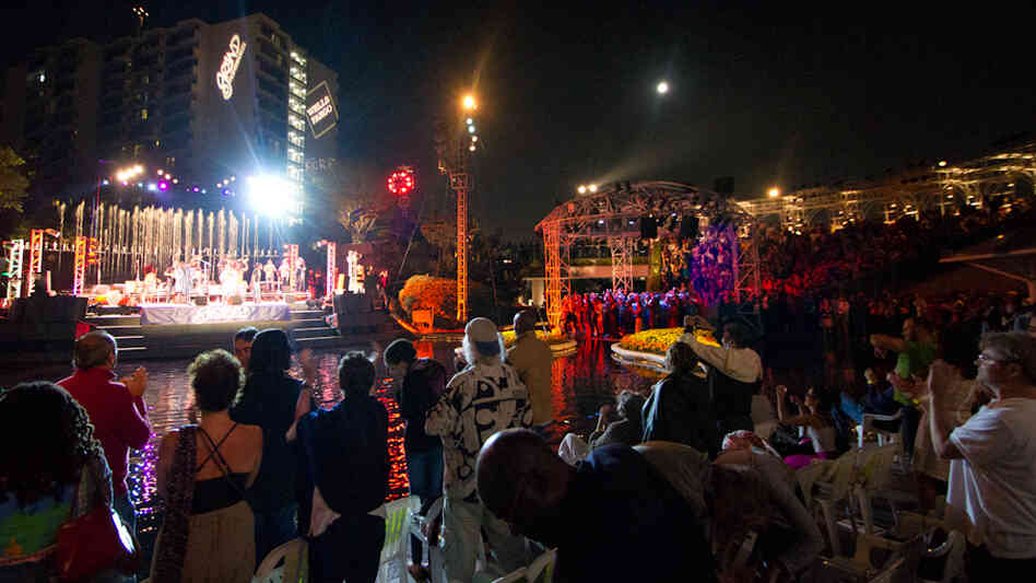 Seun Kuti and the Egypt 80's July 15 show at Grand Performances in Los Angeles. For over 25 years, Grand Performances' free shows have drawn diverse crowds to downtown L.A.