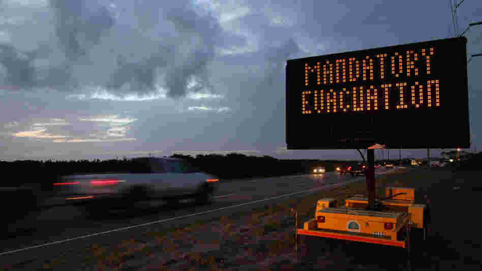Head inland: Nags Head, N.C., is among the many communities along the East Coast that are, or have been, evacuated as Irene draws near.