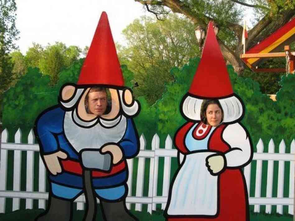 Brad and Coburn try on some gnome outfits while visiting Wisconsin. This was their 2010 Christmas card photo. Brad and Coburn try on some gnome outfits while visiting Wisconsin. This was their 2010 Christmas card photo.