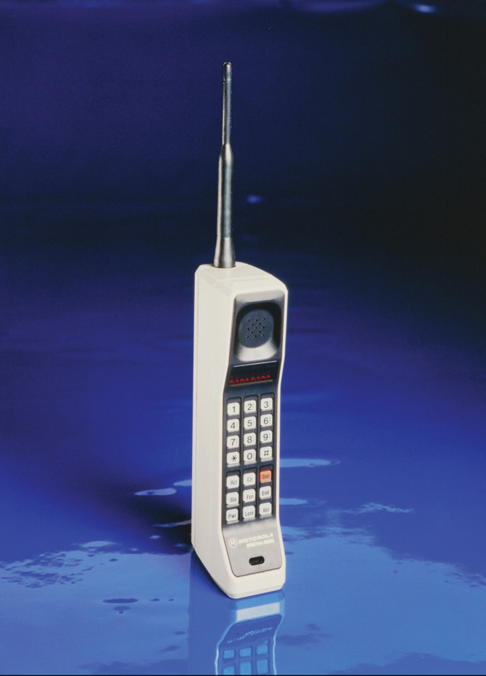 The first handheld cell phone, the Motorola DynaTAC 8000X. Motorola's Martin Cooper made the first handheld cell call in 1973 — to inform one of his competitors of his breakthrough.
