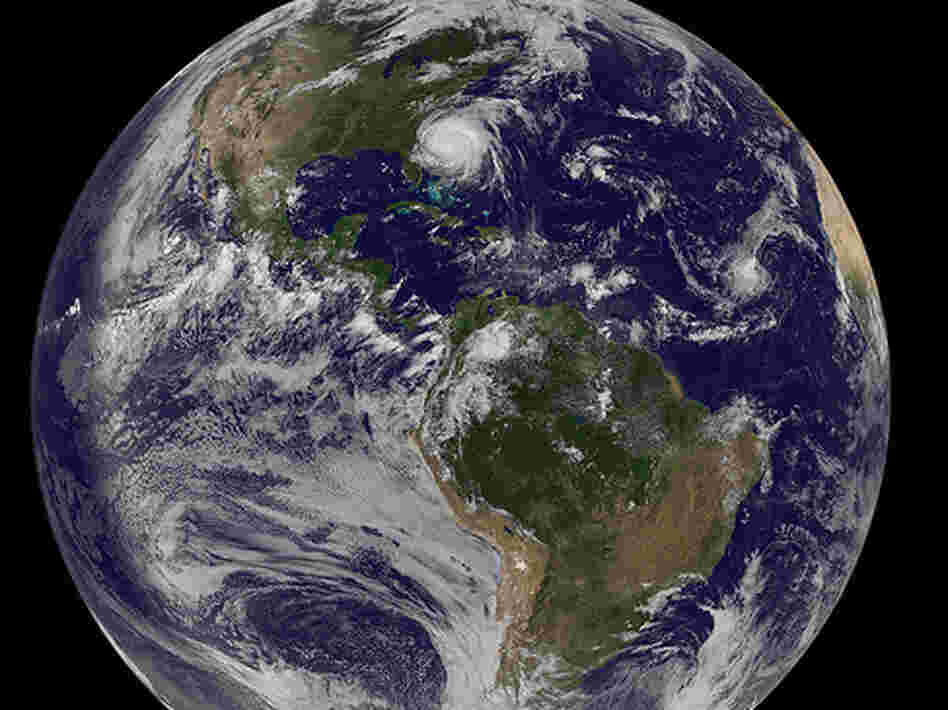 Irene from space.  Follow link for very high resolution version