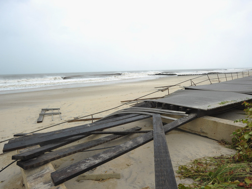 Irene destroyed much of the two-mile boardwalk in Spring Lake, N.J.