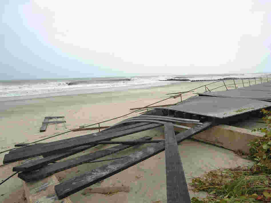Irene destroyed much of the two-mile boardwalk in Spring Lake, N.J.