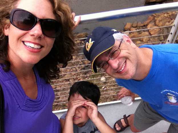 NPR's Alan Greenblatt, shown with his family, says that on some days, parenthood is not all lavender and honey.