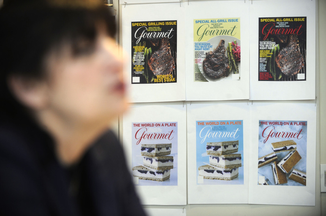 Gourmet wasn't just a magazine about recipes, Reichl says; it was a magazine about the culture of food. She is shown above in her New York office in April 2009.