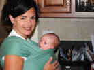 Christy and Diana, in a carrier Christy and Diana, in a carrier