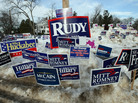 Campaign posters are seen in a snowbank outside a polling place in January 2008 in Manchester, N.H. Campaign posters are seen in a snowbank outside a polling place in January 2008 in Manchester, N.H.