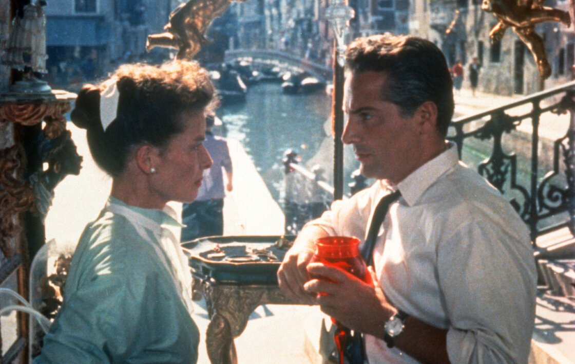 Katharine Hepburn (left) and Rossano Brazzi in Venice in David Lean's 1955 film Summertime. Katharine Hepburn (left) and Rossano Brazzi in Venice in David Lean's 1955 film Summertime.