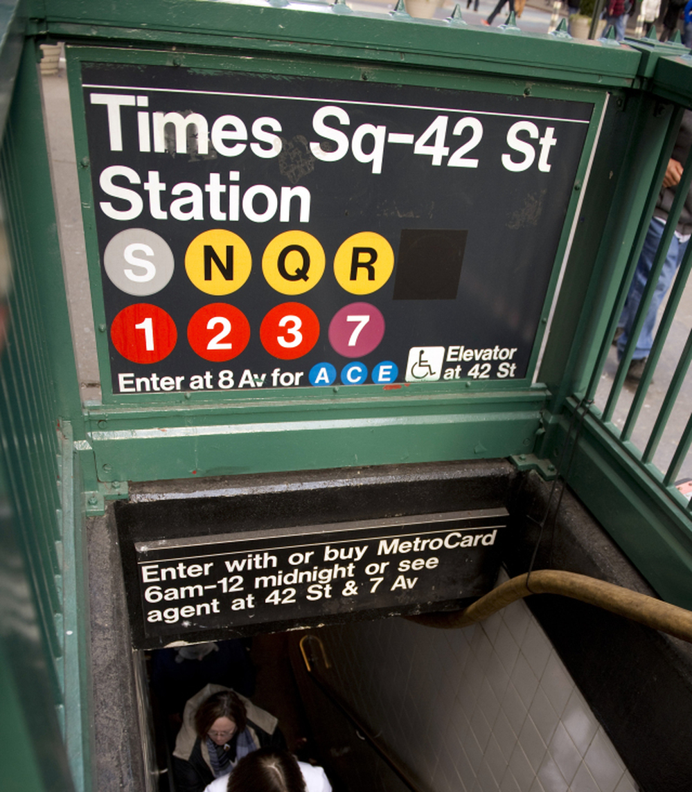 Helvetica is the chosen sans-serif typeface of the New York City subway.