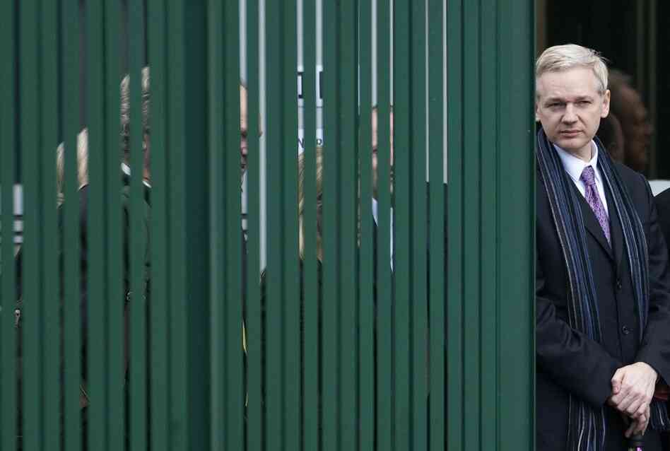 WikiLeaks founder Julian Assange leaves a courtroom in southeast London. WikiLeaks founder Julian Assange leaves a courtroom in southeast London.