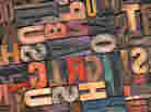 A colorful jumble of letters.