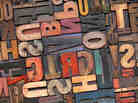 A colorful jumble of letters.