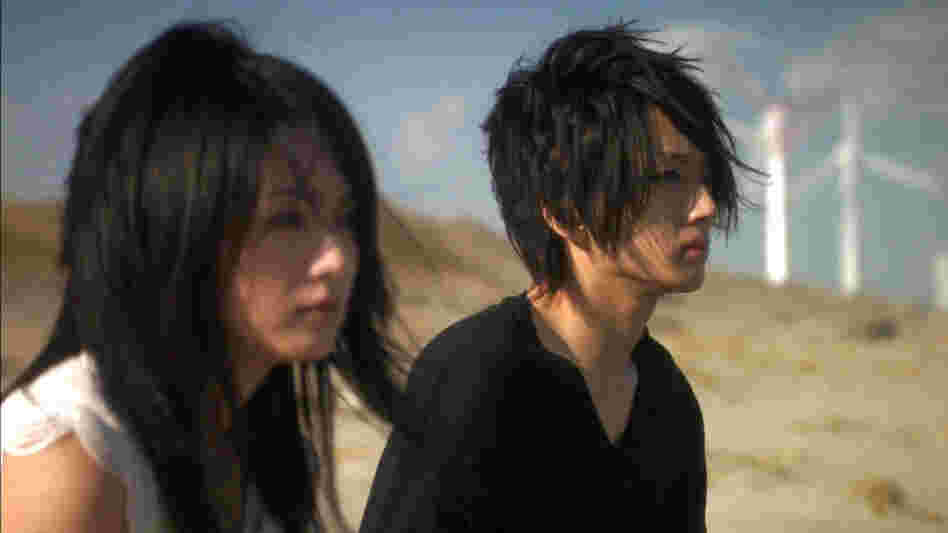 On The Beach: Hikari Mitsushima and Takahiro Nishijima, as two troubled Japanese teens, have a rare quiet moment during the mayhem of Love Exposure. On The Beach: Hikari Mitsushima and Takahiro Nishijima, as two troubled Japanese teens, have a rare quiet moment during the mayhem of Love Exposure.