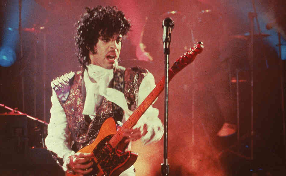 Prince, onstage at the Minneapolis nightclub First Avenue, in a scene from the film Purple Rain. Prince, onstage at the Minneapolis nightclub First Avenue, in a scene from the film Purple Rain.
