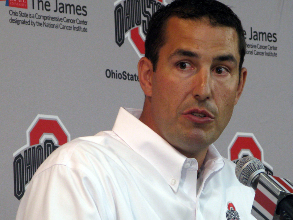New Ohio State head football coach Luke Fickell at an Aug. 30 press conference.