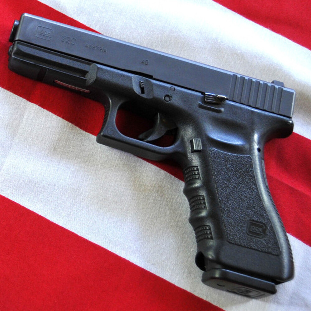 A Glock .40-caliber handgun.
